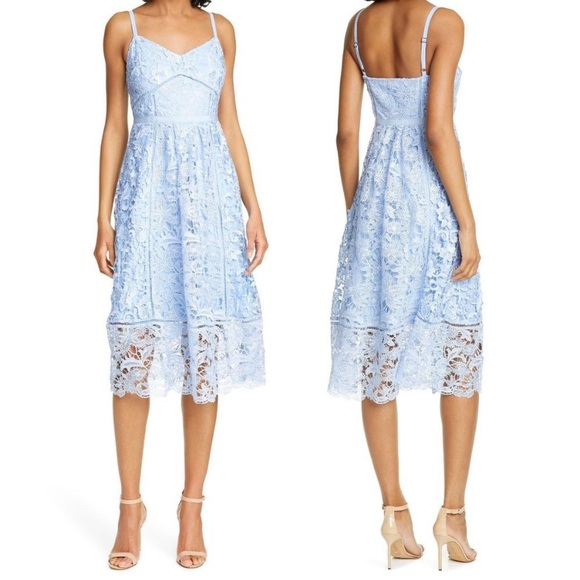 Ted Baker Dresses & Skirts - {SOLD} NWT Ted Baker Valens Baby Blue Lace Midi Dress